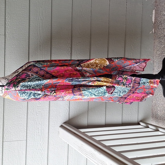 Natural Life Sierra Patchwork Print Duster Size L/XL Boho Multicolor Casual - Picture 6 of 11